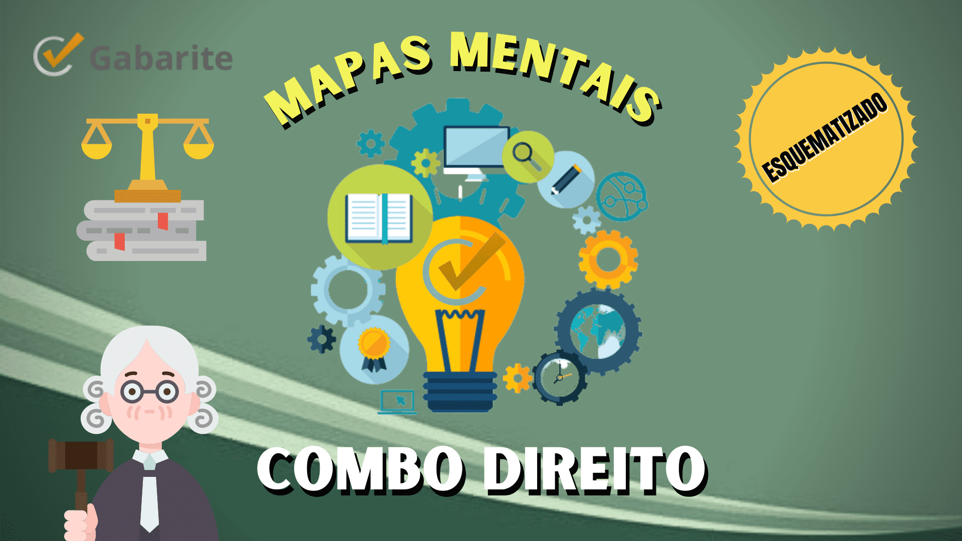 Combo Direito - 530 Mapas Mentais + 20.000 Questões + 6 E-books