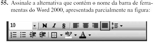 Questão de WORD 2000