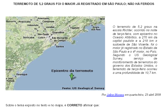 TERREMOTO DE 5,2 GRAUS FOI O MAIOR JÁ REGISTRADO EM SÃO PAULO; NÃO HÁ FERIDOS