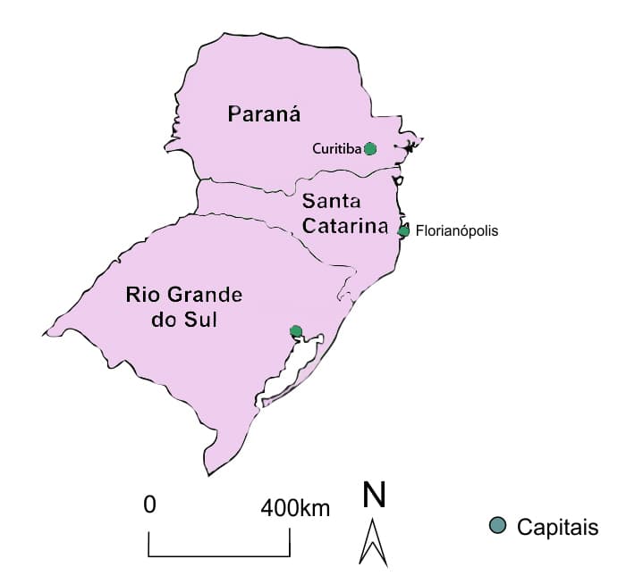 O relevo e a hidrografia da região Sul do Brasil