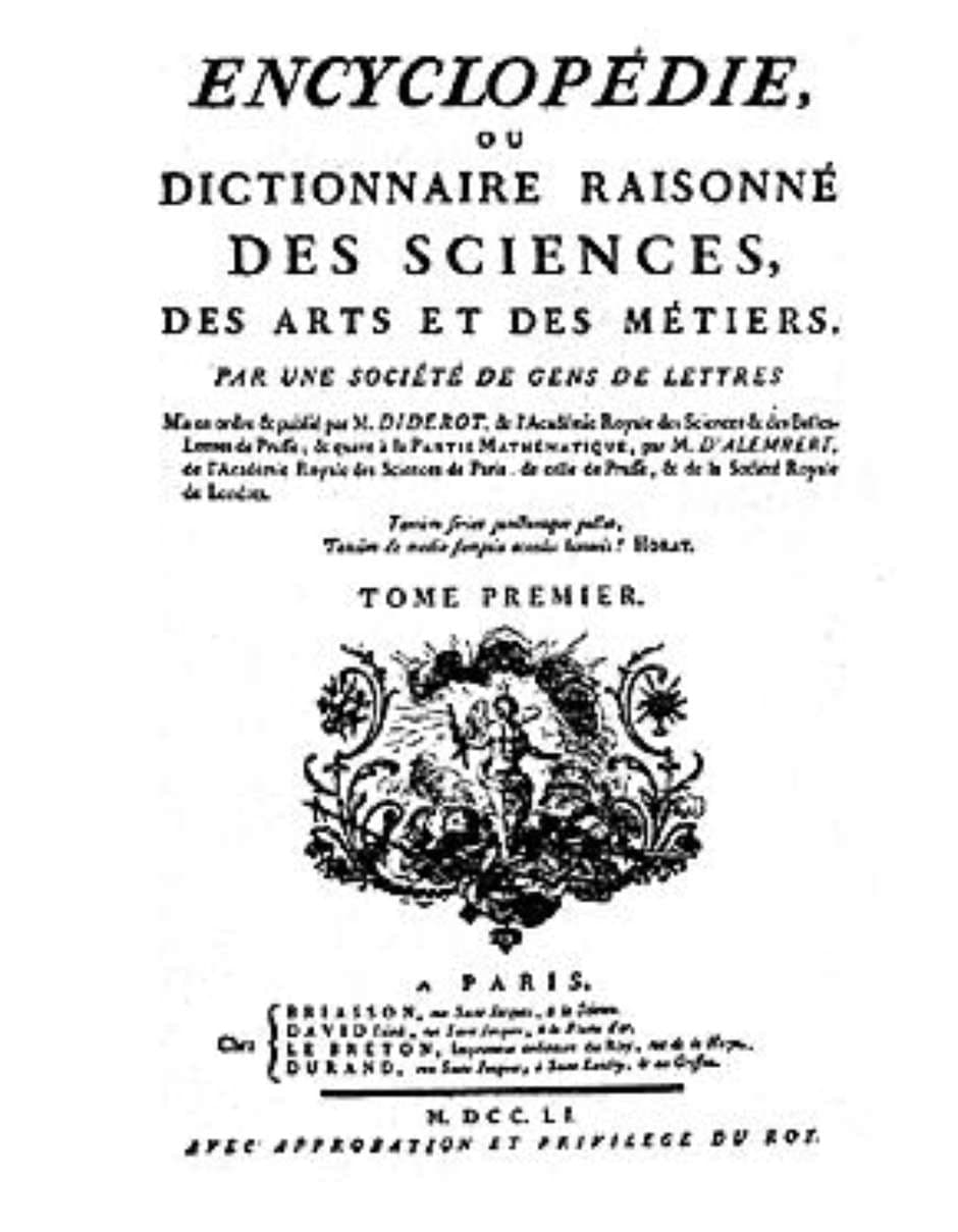A Enciclopédia de Denis Diderot e D'Alembert